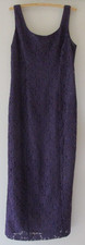 Whistles Purple Fitted Lined Formal Maxi Long Lace Dress Size 12 Made Australia