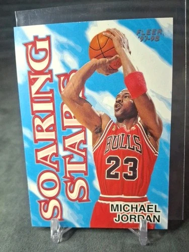 Fleer 1997-98 Soaring Stars Michael Jordan #9 SS Chicago Bulls Basketball Card