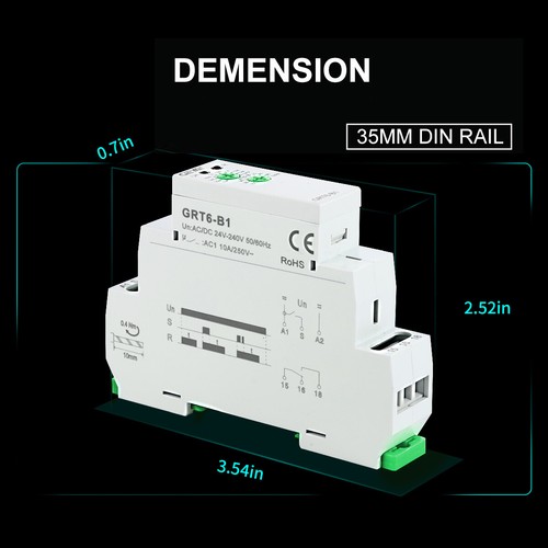 GEYA MultifunctionTimer Relay switch 10 Funcitons Time Delay Relay AC/DC24V-240V - Picture 2 of 12