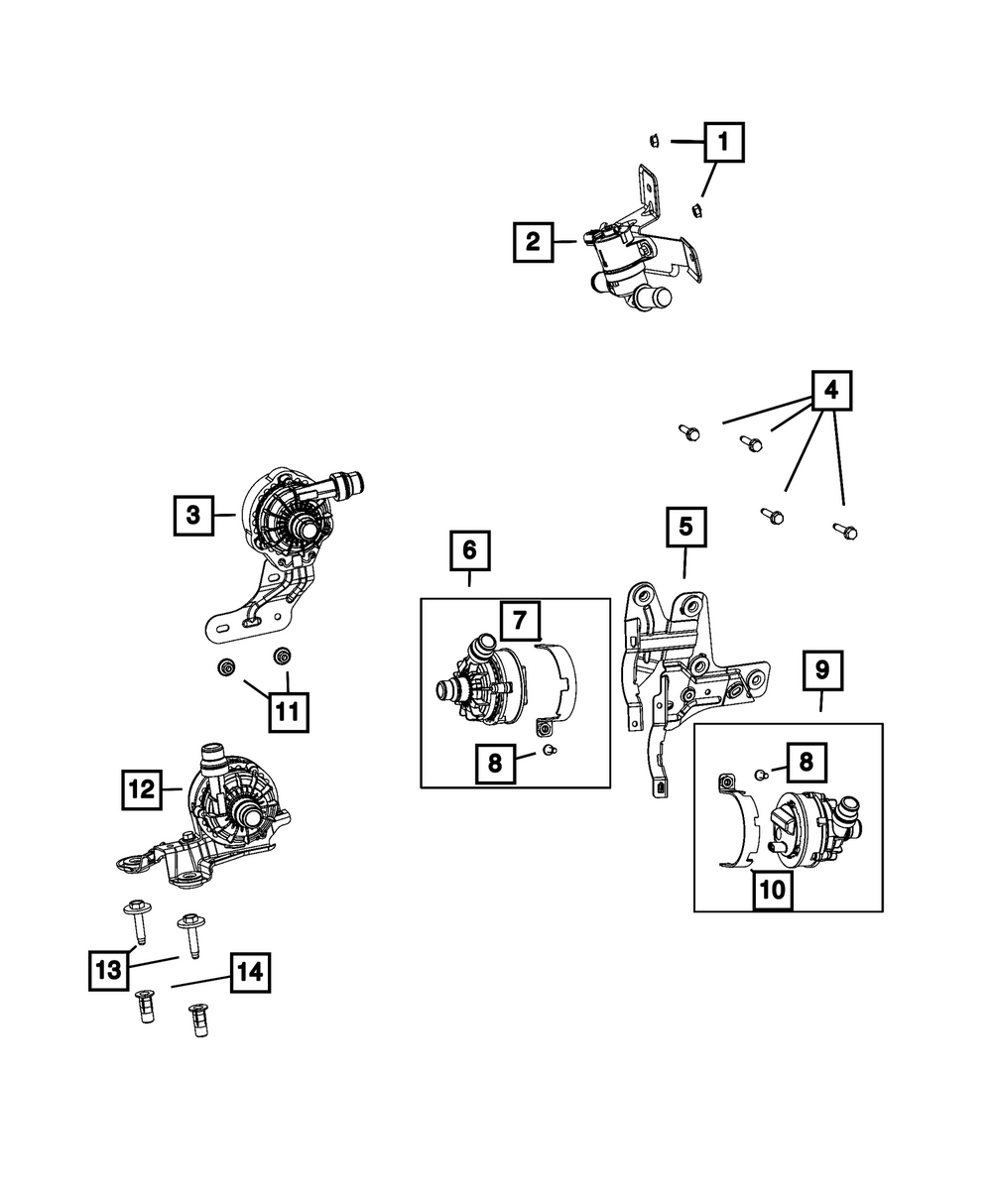 Genuine Mopar Coolant Pump Bracket 68666573aa