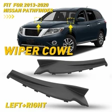 2X Windshield Wiper Cowl Extension Trim For 13-20 Nissan Pathfinder Advance EXC