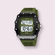 Activa X Invicta Mens Watch 44.3mm Army Green Two Piece Rubber Band Watch New