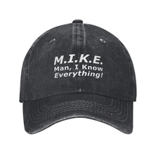 MIKE Unisex Adjustable Baseball Cap Unconstructed Soft Washed Hat Sun Hat