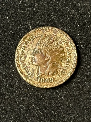 1869 Indian Head Cent Vf Details