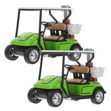 2 Pcs Party Golf Decor Cart Table Decorations Diecast Collector Accessories