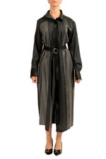Hugo Boss Women's "Deluta" Button Down Belted 100% Wool Dress US S IT 40