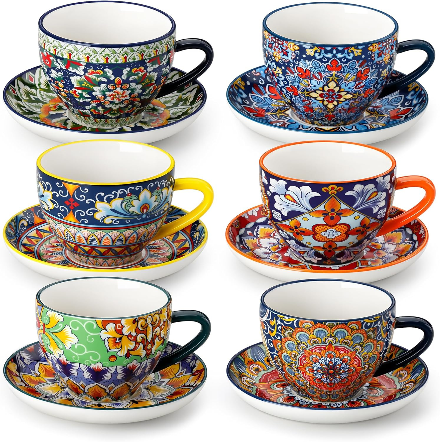 Tasses à café avec soucoupes SIMI anti-brûlure de 240ml pour recevoir vos invités