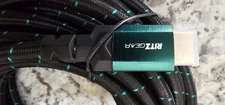 High-End Ritz Gear 4K HIGH SPEED 25FT HDMI CABLE 2.0 Green Braided