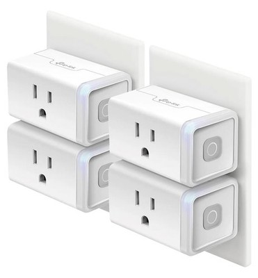 Kasa Smart Plug HS103P4, Home 4 Pack, Alexa Compatible 4-Pack