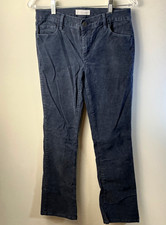 Ann Taylor LOFT Modern Boot Corduroy Womens Pants Blue Size 4 27 Stretch EUC