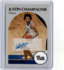 2021 Panini Chronicles Draft #HR-JCH Justin Champagnie Hoops Retro Auto Pitt