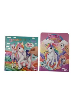 Miss Melody Malbuch Dress me up + Sticker Fun Einhorn | Doppelpack 2 Stück | #24