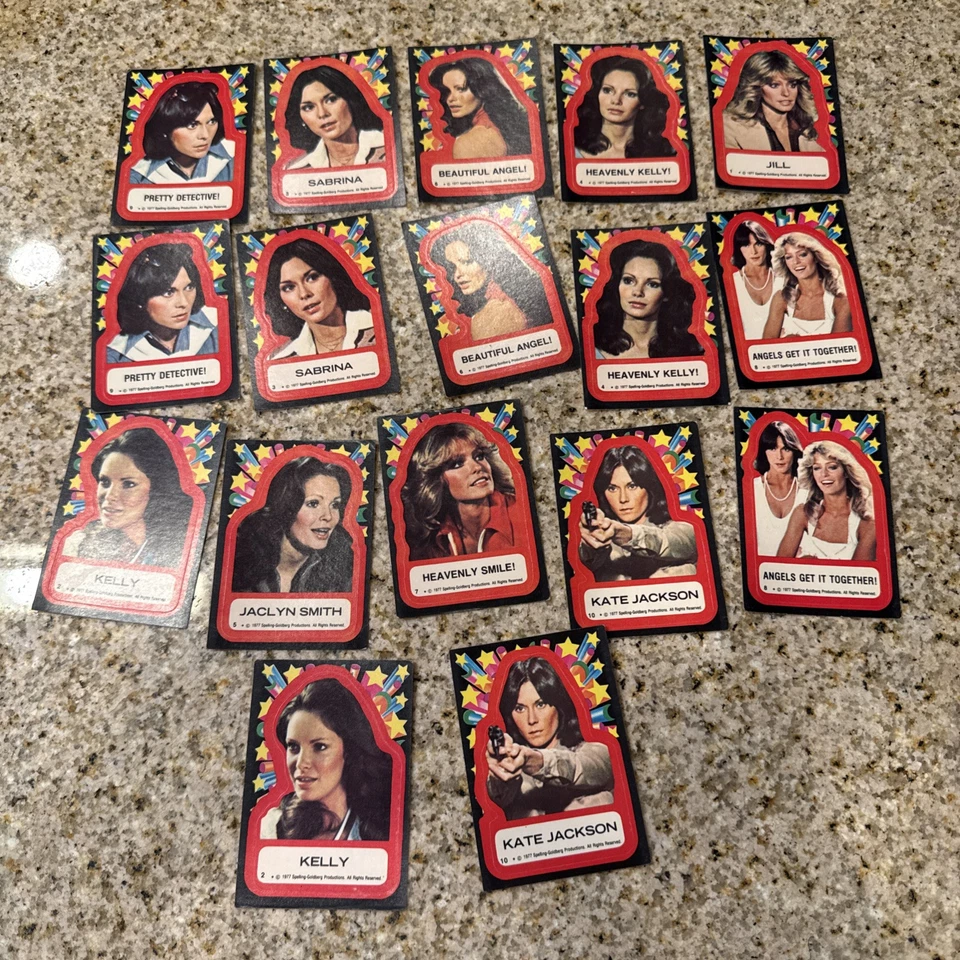 1977 Vintage Spelling Goldberg Productions Charlie’s Angels Sticker Collection  - Image 2 of 4