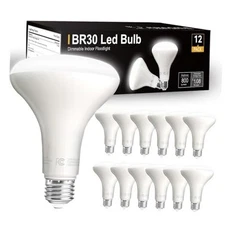  BR30 Led Bulbs 65W Equivalent, Dimmable Indoor 12 Pack 5000k Daylight White