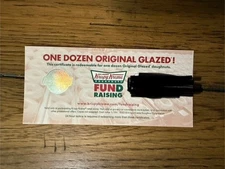 Krispy Kreme cert. good for ONE DOZEN ORIGINAL GLAZED DONUTS--No Expiration!!