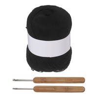 3 Rollen Strickgarn-Set 50G/1,76Oz Schwarz