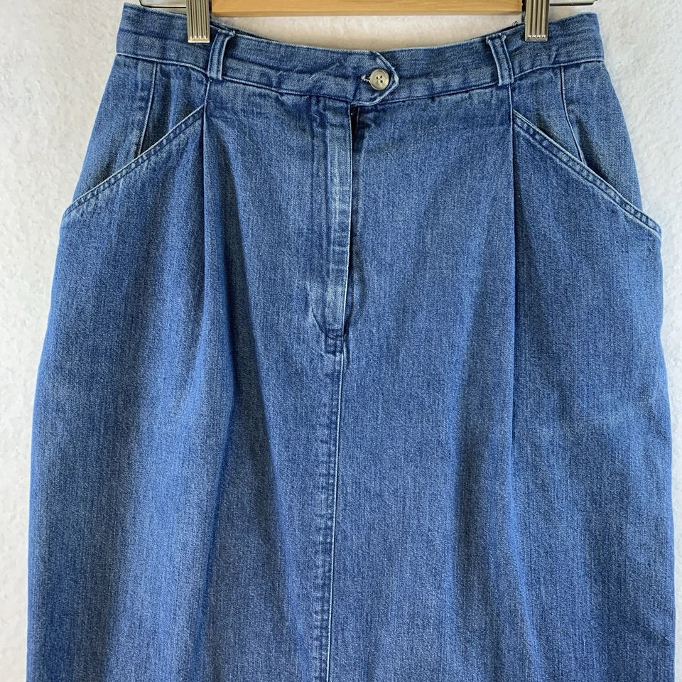 Vintage Ruff Hewn Womens Midi Jean Skirt Sz S Western Cottage Country Y2K USA - Image 2 of 4