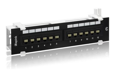 Rapink Patch Panel 12 Port Cat6 10G Support, Network Patch Panel UTP 10-Inch,...