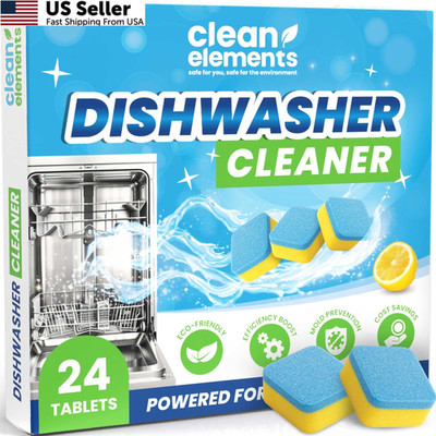Dishwasher Cleaner Tablets & Deodorizer   24 Pack (12 1 Count (Pack of 24)