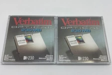 230 MB MO Verbatim Disk, Magneto Optical Disk - Lot Of 2 - Brand New