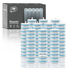 100 Pack Disposable Toilet Brush Heads, Toilet Bowl Wand Refills, Toilet Clea...