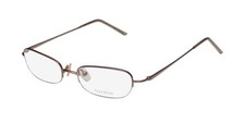 NEW VERA WANG V28 EYEWEAR JAPAN METAL WOMENS BROWN HALF-RIM 47-16-130 GD