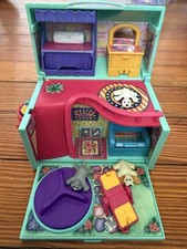 Vintage Toys 1995 Pound Puppies Teal Happy Home Hideout Play-set Miniature