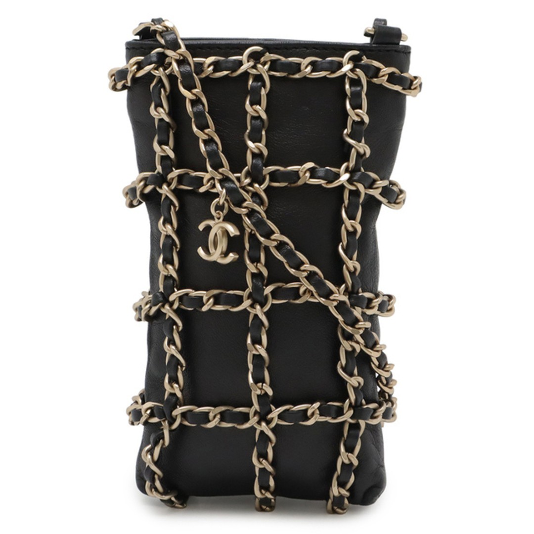 CHANEL Tech Me Out Chain Phone Case Smartphone Shoulder Bag Shoulder Pouch Lambs