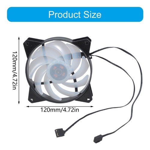 Ventilateur silencieux 120 mm Infinitys miroir LED boîtier PC avec tampon antivibration 4 broches PWM - Photo 8/10