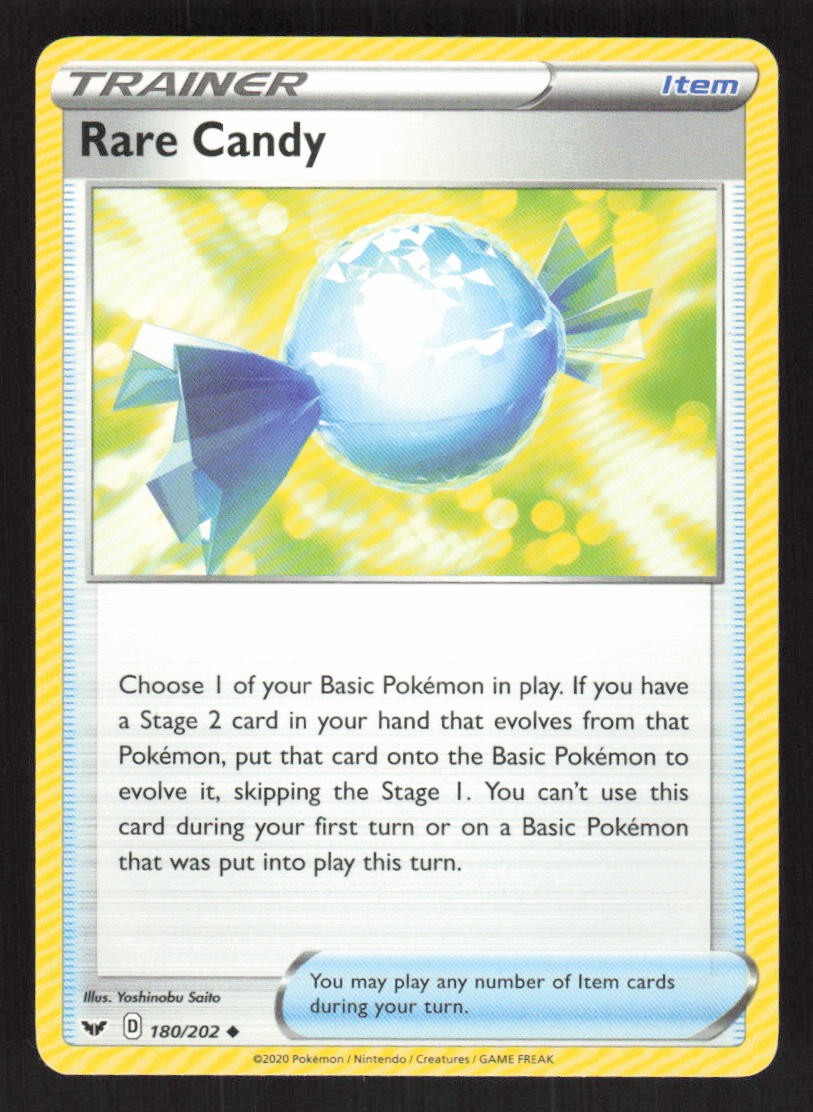 Pokemon TCG Sword & Shield Base Set Rare Candy #180/202