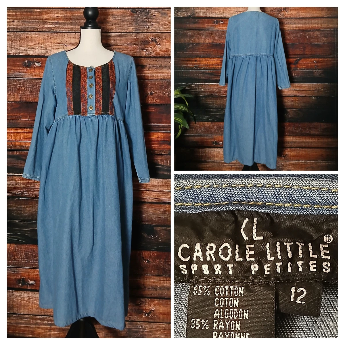 Denim Petites Long Sleeve Dresses for Women for sale | eBay