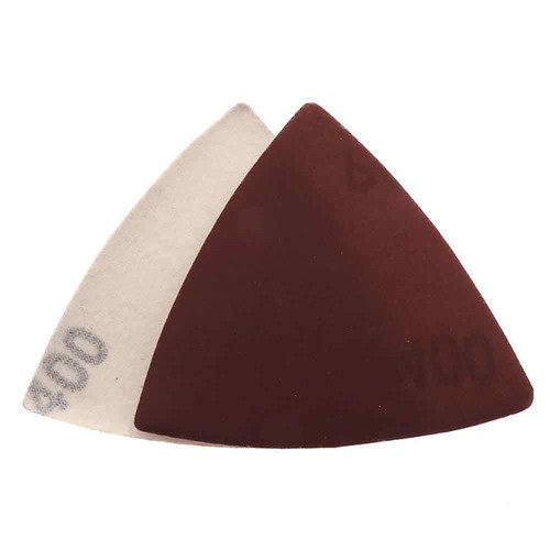 Almohadilla de disco de papel de lijar triangular 40-2000 grano 80 mm para multiherramienta oscilante - Imagen 2 de 14