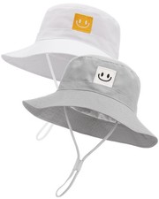 Baby Sun Hat Smile Face Toddler Boys Girls Bucket Hat 0-5 Years Kids UPF 50 ...