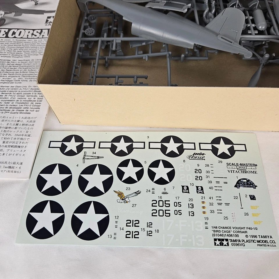 Kit Modelo Plástico Jaula Pájaro Tamiya F4U-1/2 Corsario Chance Vought Escala 1/48 Foto 4 de 4