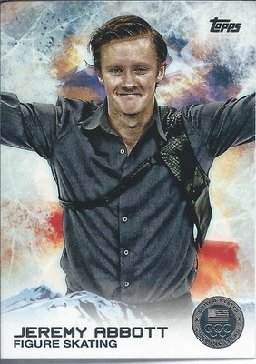 2014 Topps US Olympic SILVER MEDAL JEREMY ABBOTT Figure Skating Competition
