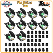 10PCS DB9 Male Breakout Connector,DB9 Solderless RS232 D-SUB Serial to 9-pin...