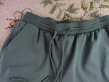 Rachel Zoe Joggers Drawstring Olive Green Gray Waist Elastic Cuffs Pants Med