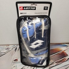 NEW Lotto GK300 Size 10 Padded Soccer Goalkeeper Goalie Gloves 5mm Latex Palm