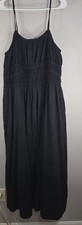 American Eagle black sleeveless smocked waist maxi dress Size XXL whimsigoth BM