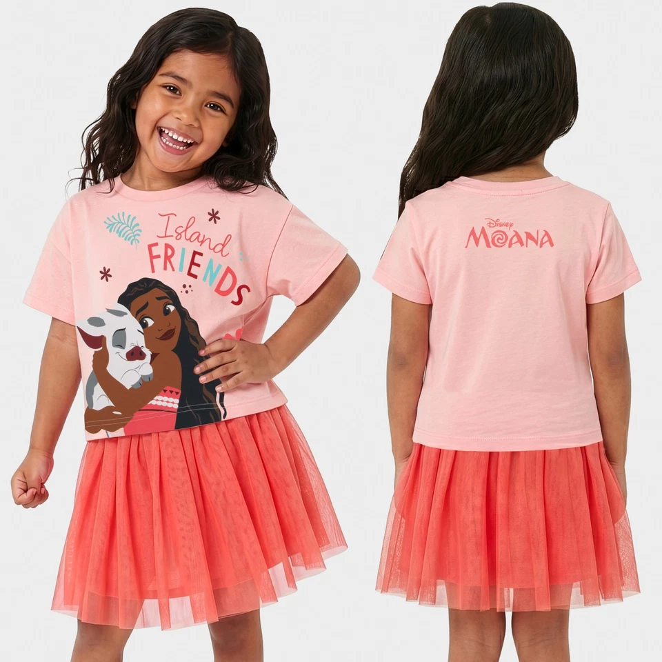 Conjunto Disney Moana con Pua | Conjunto de camiseta y falda para niñas - Imagen 1 de 4