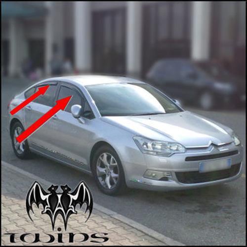 Set 4 Déflecteurs de vent pluie air teintées pour Citroen C5 berline
