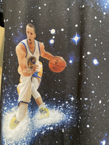 NBA Stephen Curry Space & Stars All Over Print Shirt Size Medium Men’s - Picture 5 of 12