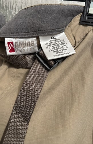 Alpine Nylon Cargo Pants 44x33 Zip Off Leg See Pic Bleach Stain On Leg Mens XXL - Picture 6 of 7