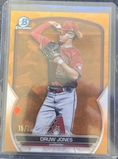 2023 Bowman Chrome Sapphire Druw Jones Orange Image Variation/75 RC 