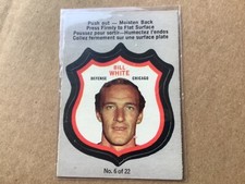 1972-73 OPC O-Pee-Chee Hockey #6 BILL WHITE Insert Push Out NHL Shield