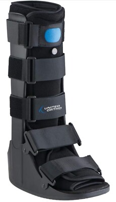 United Ortho Air Cam Walker Fracture Boot, XtRA LARGE, Black Long Tall Top