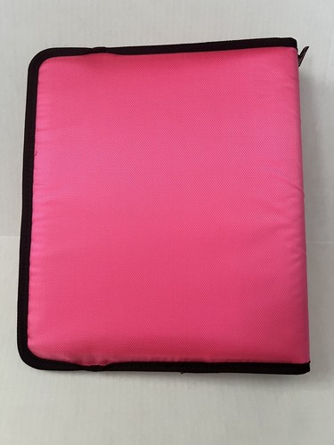 Case-It Slim 3 Ring Binder with Built-in Expandable Tab File, 1" Capacity, PINK - Picture 3 of 3