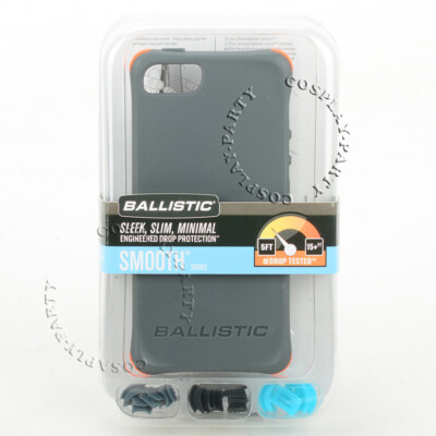 Ballistic iPhone SE iPhone 5s 5 LS Smooth Silicone Gel Case w/Color Bumpers Gray