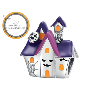 Scary Halloween House Charm For Bracelet, Halloween Charm