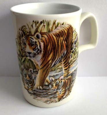 Atemberaubender Vintage Ashdale Mutter Tiger und Jungtiere Tee oder Kaffee Heißgetränke Becher NEU!